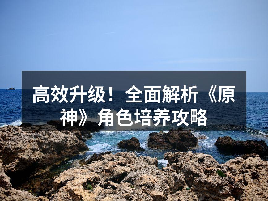 高效升级！全面解析《原神》角色培养攻略